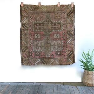 Antique Handknotted Adam Weave for Wall Hanging